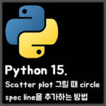 [Python] 15. Scatter plot 그릴 때 circle spec line을 추가하는 방법