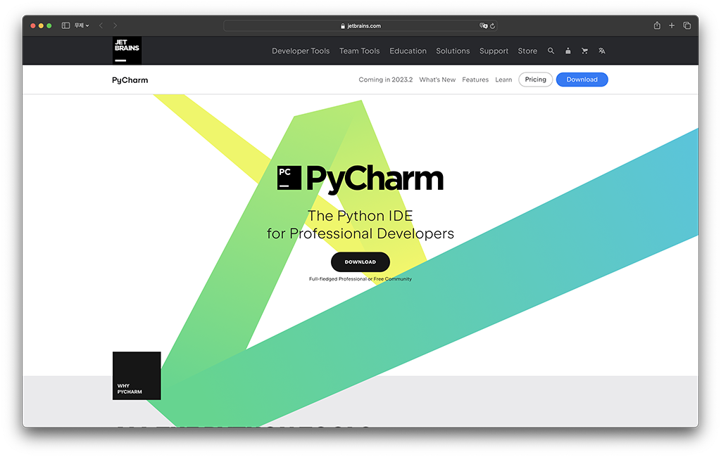 PyCharm Homepage 